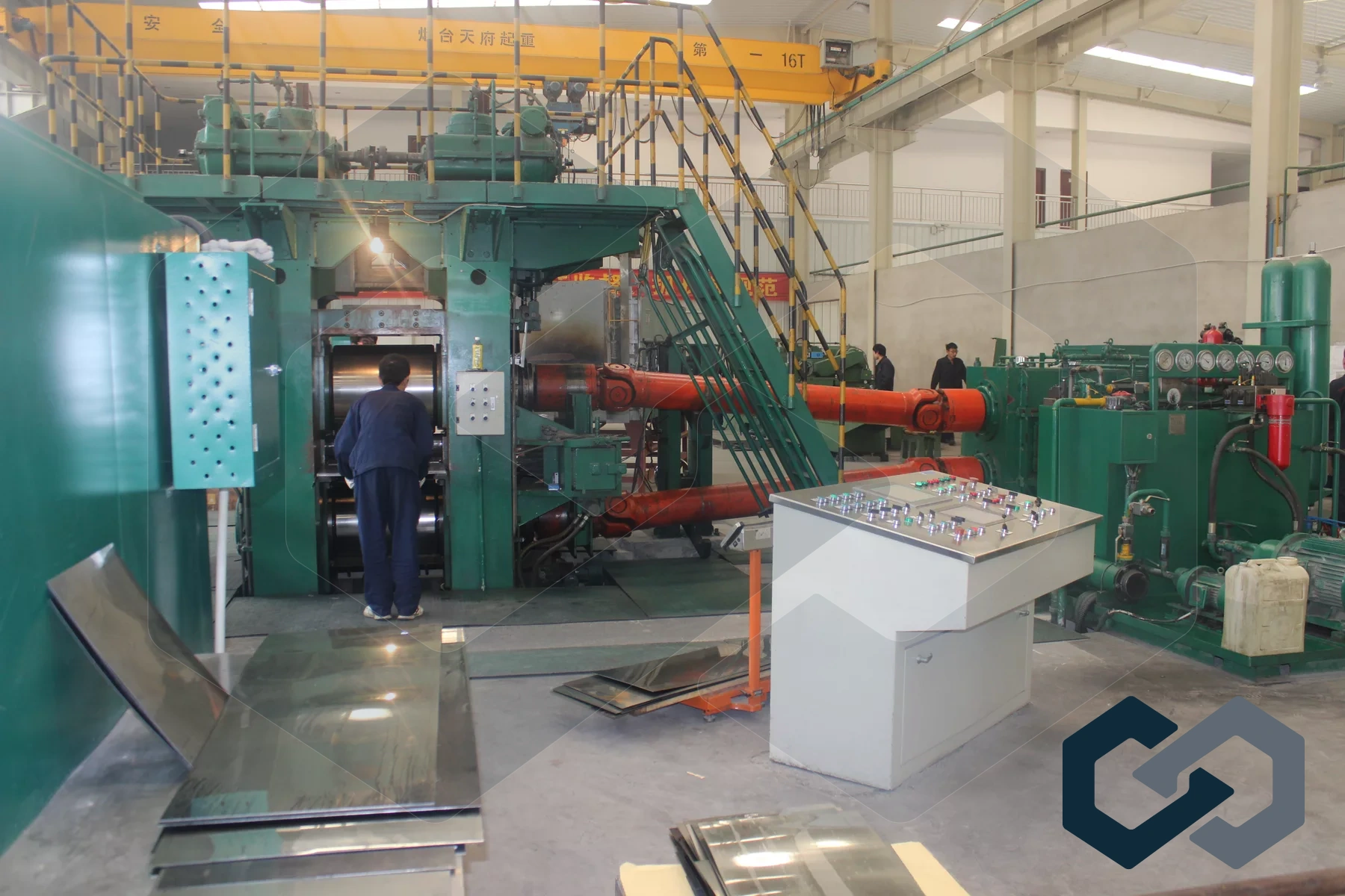 Multi-roll rolling production stage